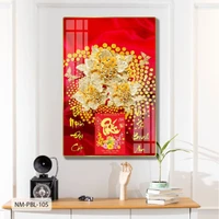 Lịch Tết Tranh Tráng Gương Treo Tường Hoa Vàng May Mắn