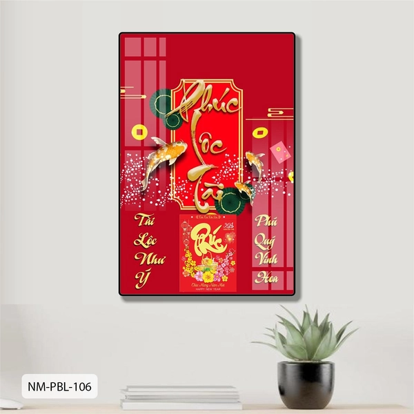 Lịch Tết Tranh Tráng Gương Treo Tường Phúc Lộc Tài May Mắn