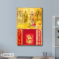 Lịch Tết Tranh Tráng Gương Treo Tường Thần Tài May Mắn Tài Lộc