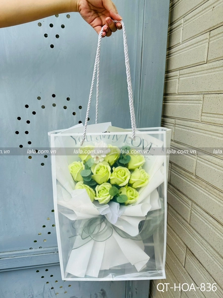 Bó hoa hồng sáp thơm 11 bông mẫu mới 836