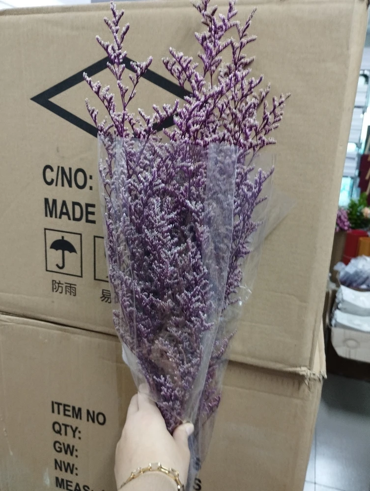 Bó hoa khô sao tím phụ kiện cắm hoa trang trí