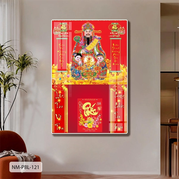 Lịch Tết Tranh Tráng Gương Treo Tường Thần Tài mẫu 5