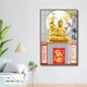 Lịch Tết Tranh Tráng Gương Treo Tường Tượng Phật Và Thuyền Vàng May Mắn