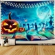 Tranh Vải Halloween Treo Tường Bí Ngô Ma Quái Mẫu