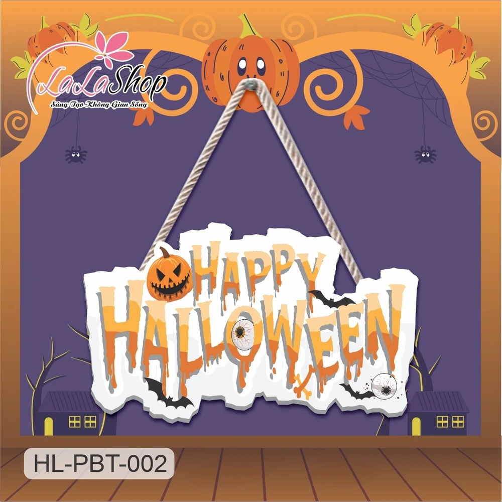 Bảng Treo Cửa Trang Trí Halloween 50x30cm
