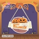 Bảng Treo Cửa Trang Trí Halloween Hình Bí Ngô 50x35cm