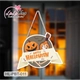 Bảng Treo Cửa Trang Trí Halloween Hình Bí Ngô Mẫu 2 50x40cm