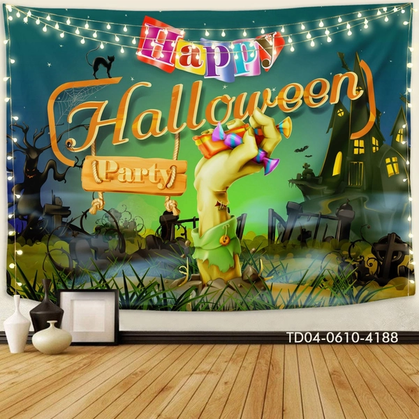 Tranh Vải Halloween Treo Tường Happy Halloween Party