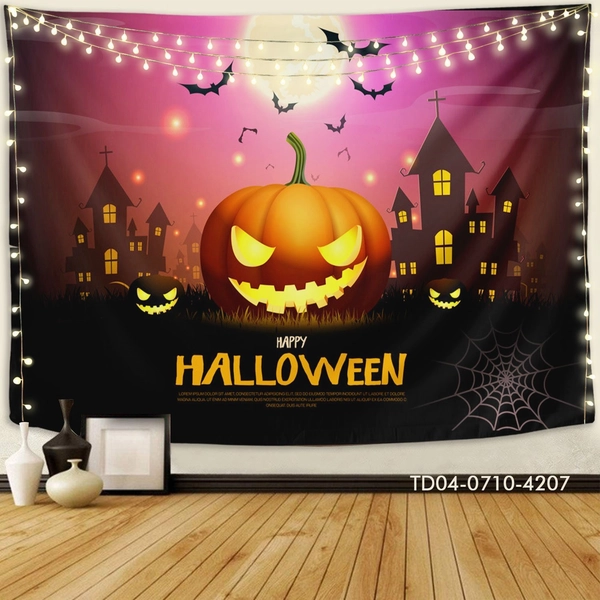 Tranh Vải Halloween Treo Tường Happy Halloween Mẫu 1