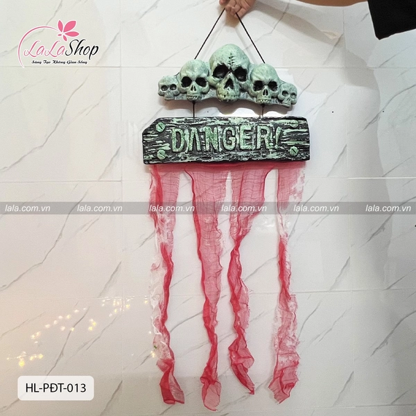 Đồ treo trang trí Halloween Bảng Treo Đầu Lâu