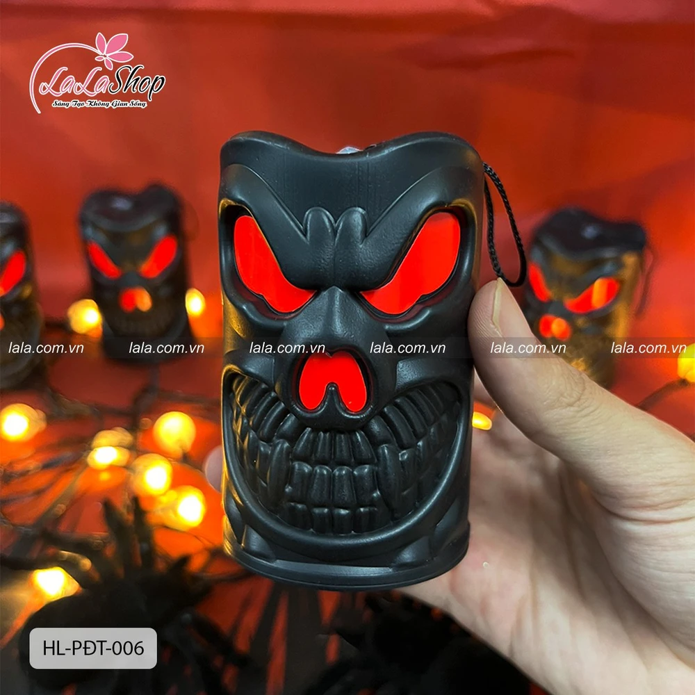 Set 5 đồ treo trang trí Halloween Ngọn Nến Ma Quái Màu Đen