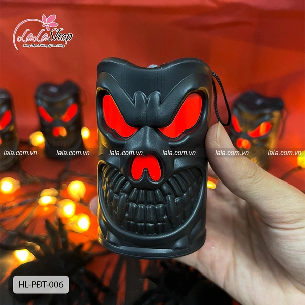 Set 6 đồ treo trang trí Halloween Ngọn Nến Ma Quái Màu Đen