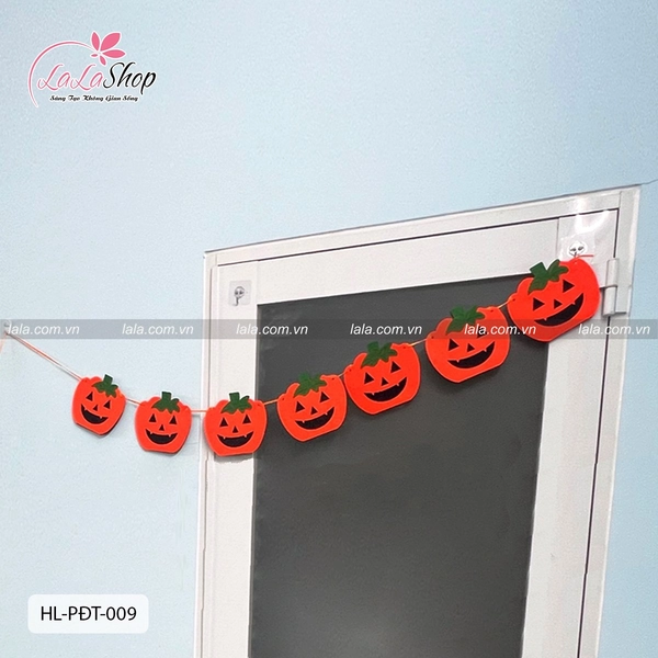 Đồ treo trang trí Halloween Dây Treo Bí Ngô 2m4