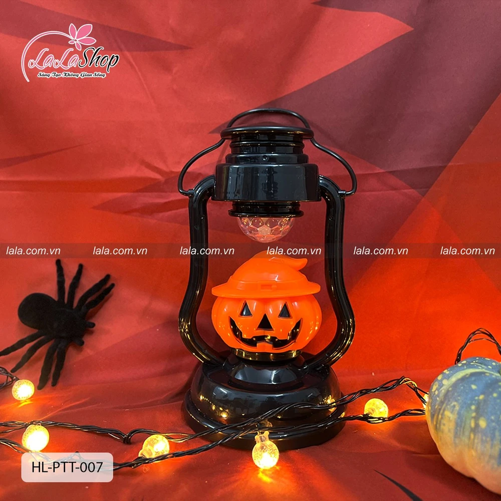 Phụ Kiện Trang Trí Halloween Đèn Bí Ngô có đèn và nhạc halloween