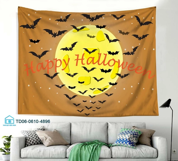 Tranh Vải Halloween Treo Tường Happy Halloween Mẫu 1