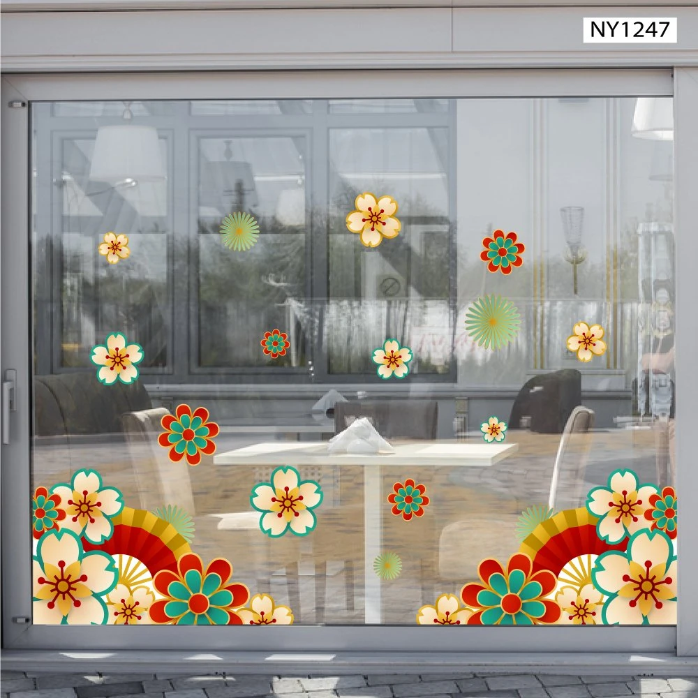 Decal Trang Trí Tết Chân Tường Hoa Khoe Sắc Đón Xuân