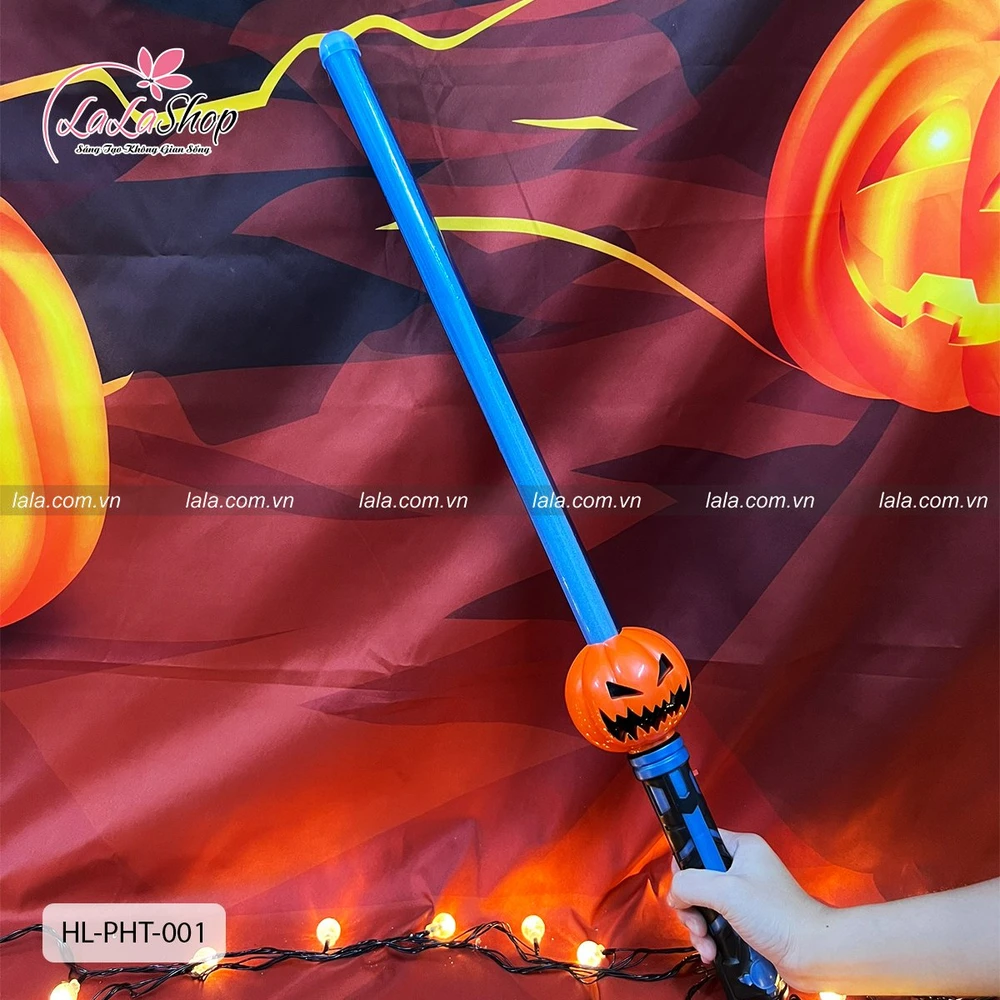 Phụ Kiện Trang Trí Halloween Kiếm Bí Ngô Xanh Có Đèn