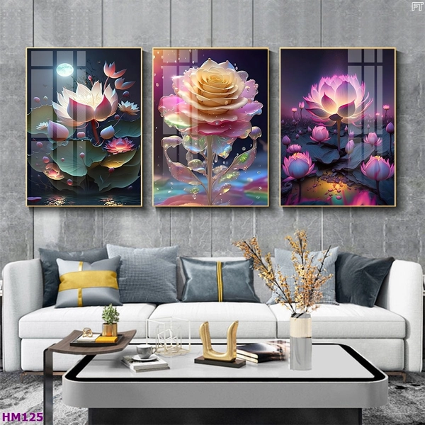 Tranh Treo Tường Hoa Sen Nghệ Thuật Tinh Tế