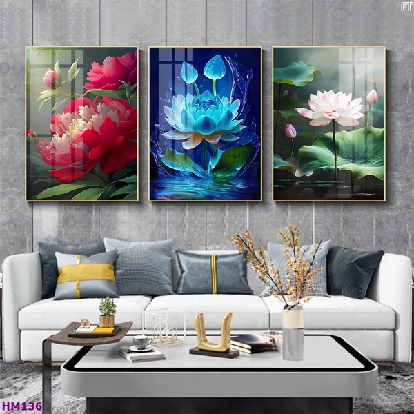 Tranh Treo Tường Hoa Sen Nghệ Thuật Tinh Tế