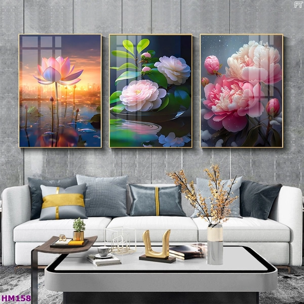 Tranh Treo Tường Nghệ Thuật Hoa Đa Sắc Mẫu 1