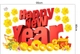 Decal Trang Trí Tết Happy New Year Và Tiền Vàng