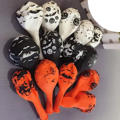 Set 10 Bong Bóng Trang Trí Halloween 3 màu 1 bộ