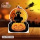 Standee trang trí halloween mèo đen và bí ngô ma quái