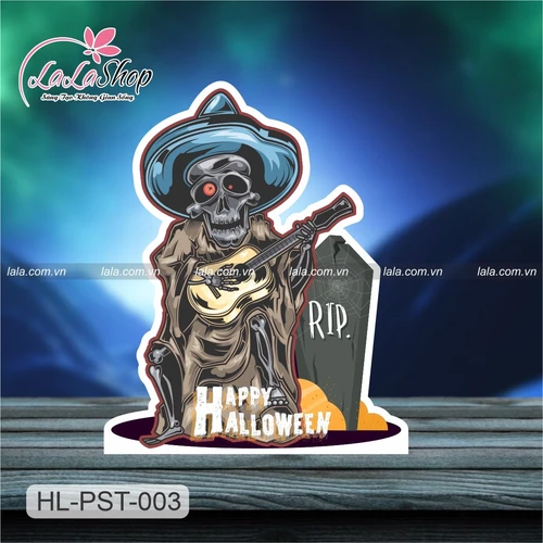 Standee trang trí halloween thần chết chơi đàn
