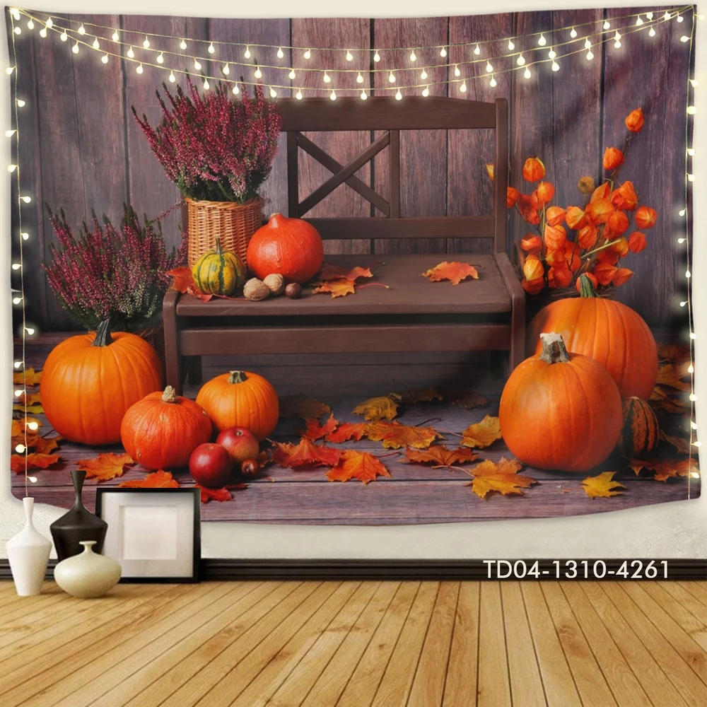 Tranh Vải Halloween Treo Tường Bí Ngô Trang Trí