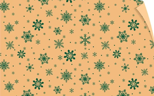 Giấy Gói Quà Hình Bông Tuyết Xanh