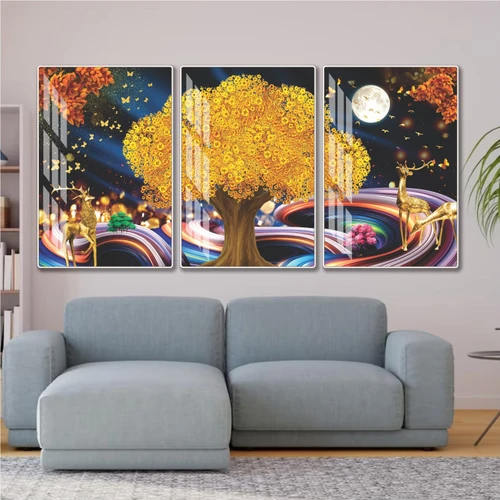 Tranh treo tường nghệ thuật hiện đại cây tiền phong thủy tài lộc 872