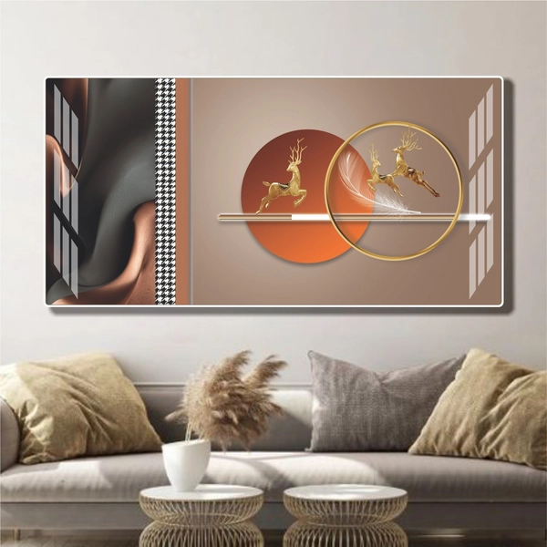 Tranh treo tường nghệ thuật hiện đại trang trí phòng khách mẫu 874