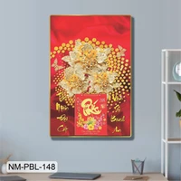 Lịch Tết Tranh Tráng Gương Treo Tường Hoa Trắng Khoe Sắc Rực Rỡ
