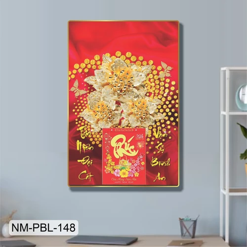 Lịch Tết Tranh Tráng Gương Treo Tường Xuân Giáp Thìn Mẫu 3 2024