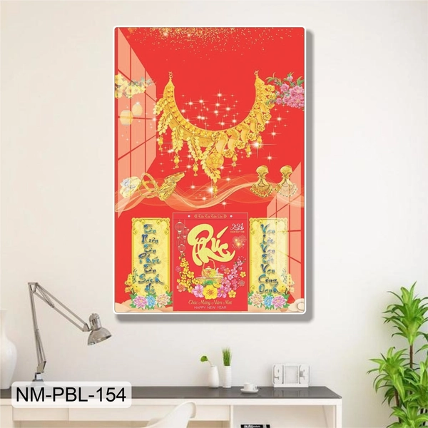 Lịch Tết Tranh Tráng Gương Treo Tường Trang Sức Tài Lộc