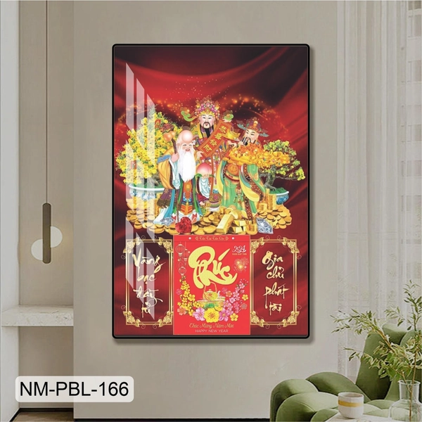 Lịch Tết Tranh Tráng Gương Treo Tường Thần Tài Mẫu 7