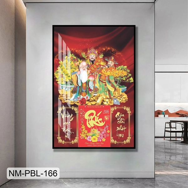 Lịch Tết Tranh Tráng Gương Treo Tường Thần Tài Mẫu 7