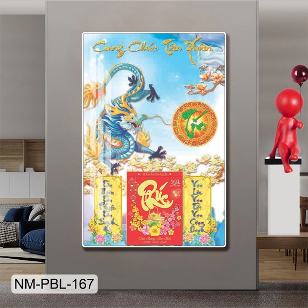 Lịch Tết Tranh Tráng Gương Treo Tường Cung Chúc Tân Xuân Mẫu 5