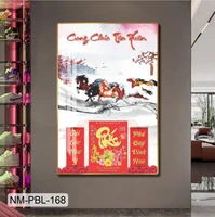 Lịch Tết Tranh Tráng Gương Treo Tường Cung Chúc Tân Xuân Mẫu 6