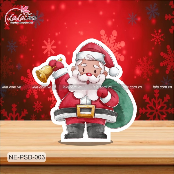 Standee trang trí Noel ông già Noel tặng quà mẫu 2