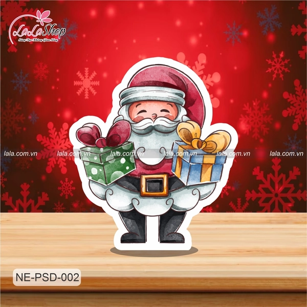 Standee trang trí Noel ông già Noel tặng quà mẫu 1