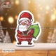 Standee trang trí Noel ông già Noel tặng quà mẫu 4