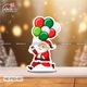 Standee Trang Trí Noel Ông Già Noel Cầm Bong Bóng Bay Mẫu 1