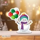 Standee Trang Trí Noel Người Tuyết Cầm Bóng Bay