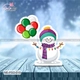 Standee Trang Trí Noel Người Tuyết Cầm Bóng Bay
