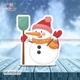Standee Trang Trí Noel Người Tuyết Cầm Xẻng Dễ Thương