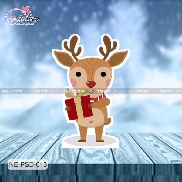 Standee Trang Trí Noel Tuần Lộc Tặng Quà