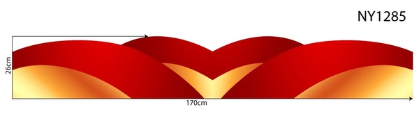 Decal Trang Trí Tết Chân Tường Họa Tiết Đỏ Mẫu 2