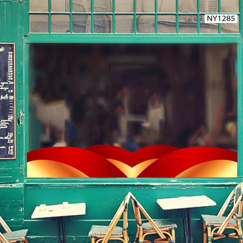 Decal Trang Trí Tết Chân Tường Họa Tiết Đỏ Mẫu 2