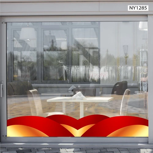 Decal Trang Trí Tết Chân Tường Họa Tiết Đỏ Mẫu 2